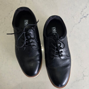 Big Boy's INC International Concepts Halden Lace Up Black Oxford Shoes Size 4